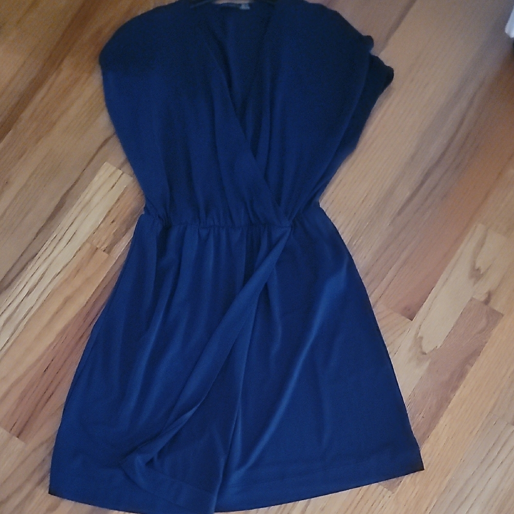 Black Tape Navy Mini Dress smi wrap in XS